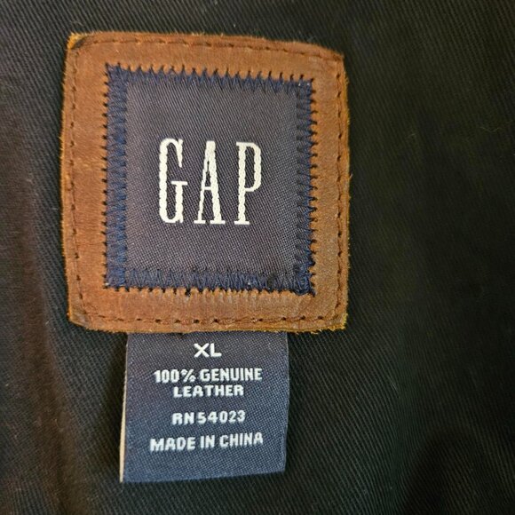 Gap Men's Brown Leather Coat - Picture 4 of 5